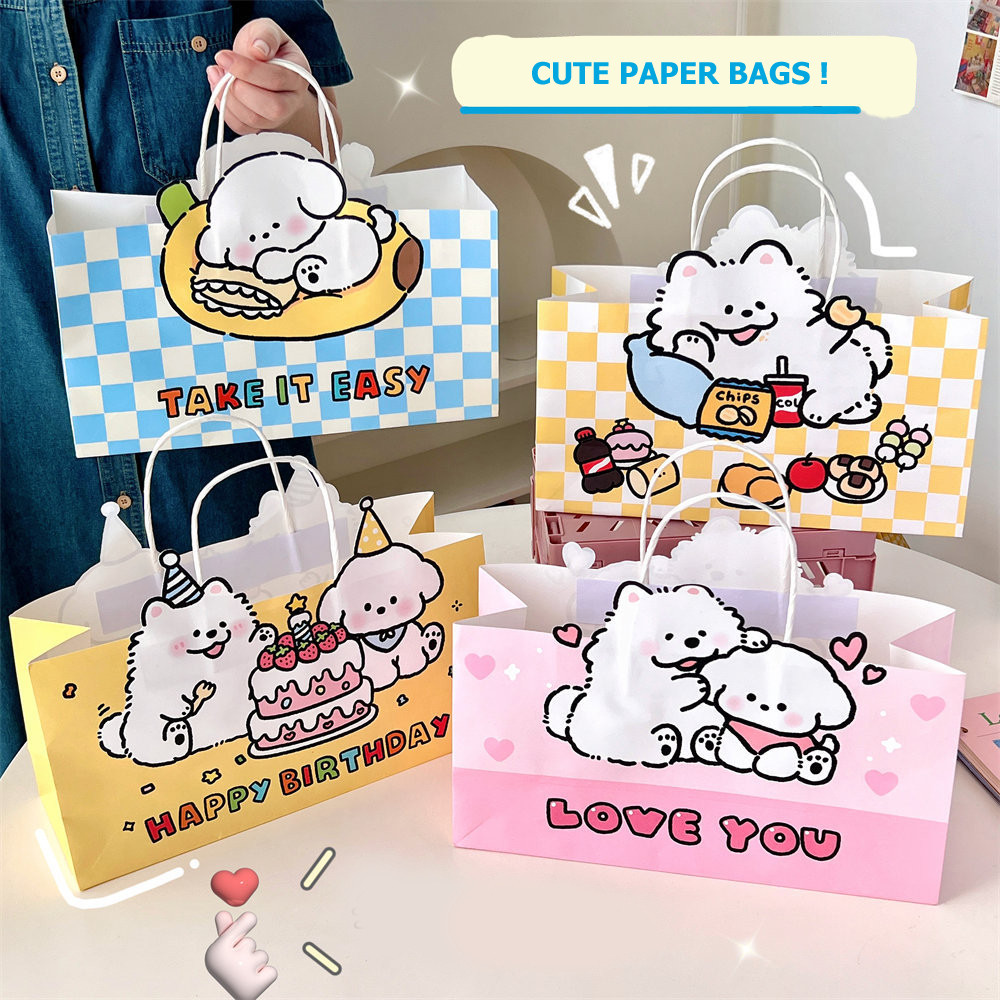 Tas Kertas Goodie Bag Ulang Tahun Anak Aesthetic Lucu Paper Bag Unyu Cute Kado Ultah