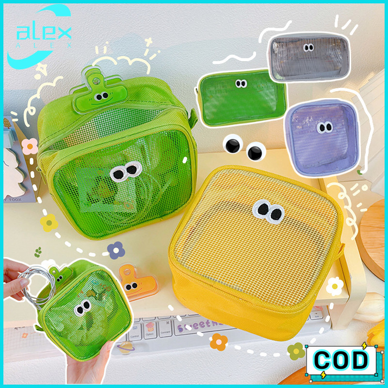 Tas Kosmetik Jaring Transparan Portabel Untuk Bepergian  Serbaguna Organizer Portabel