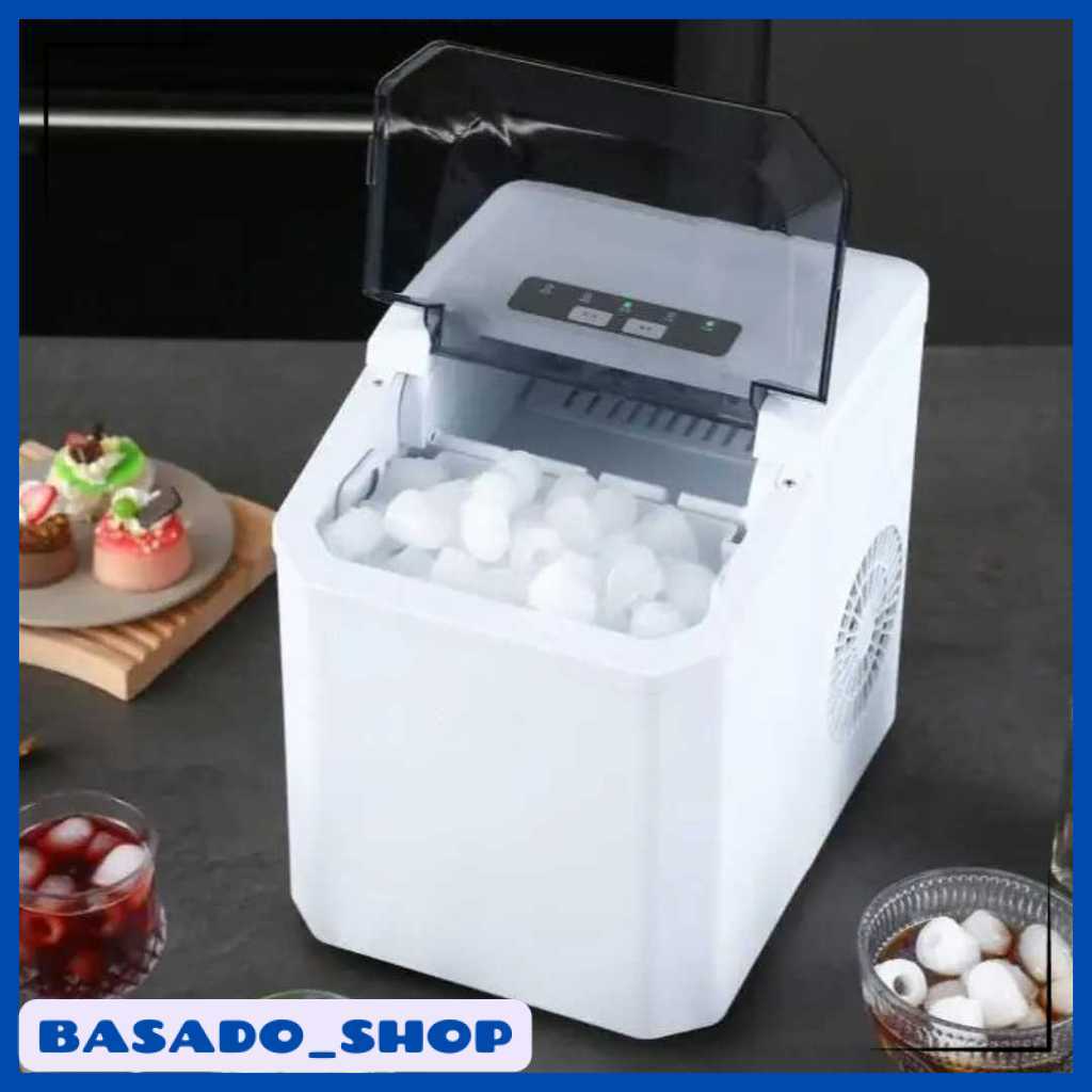 Mesin Es Batu Kristal Otomatis Mini Portable Ice Maker 12kg 100W - YH-16