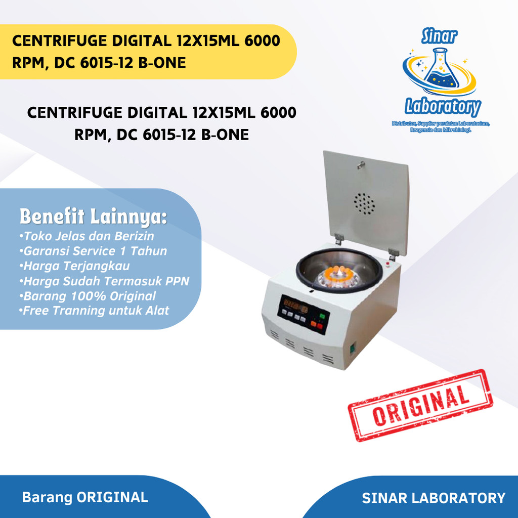 Centrifuge Digital 12x15ml 6000 RPM, DC 6015-12 B-One