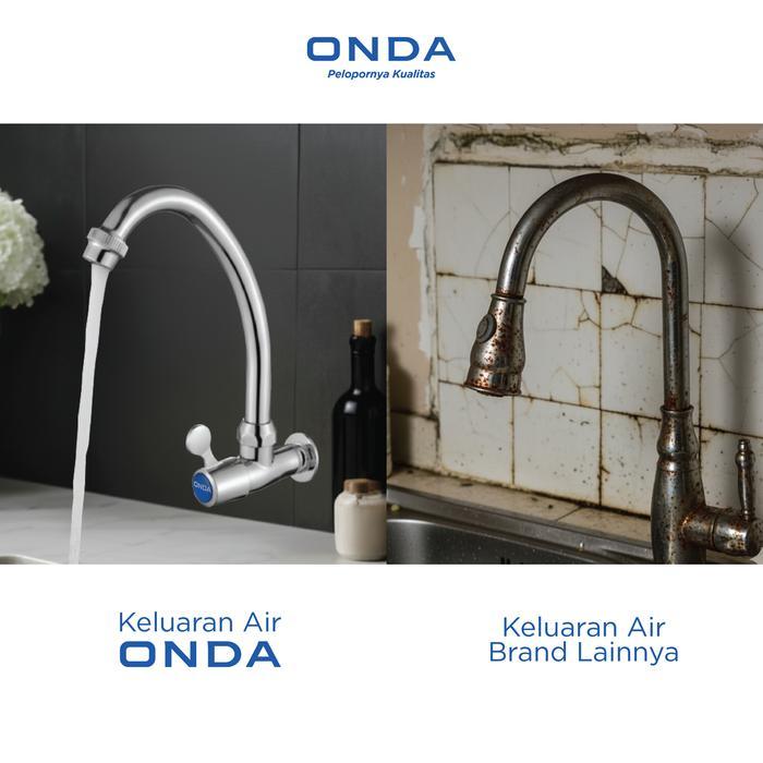 ONDA Kran Dapur Cuci Piring V 637 T 1/2 In Keran Air Cuci Piring Tembok Stainless Anti Bocor Keran D