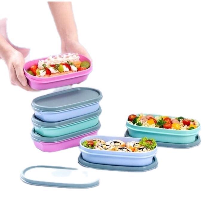 Tupperware Midi Treasure 3pcs Kotak Snack Kecil Kotak Makan 3pcs