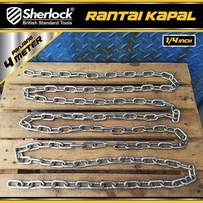 Rantai Besi / Kapal Galvanized 6 mm ( 1/4 inch ) panjang 4 meter - 4 meter