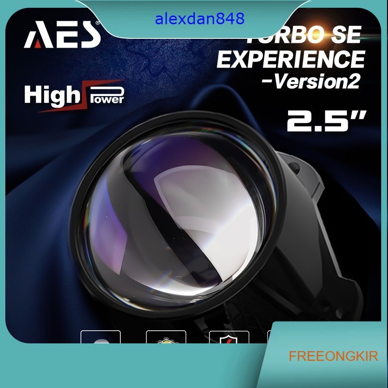 PAKET LAMPU BILED AES TURBO SE UPGRADE EXPERIENCE 2.5 INCH 60 WATT WST GEN 3 DEVIL RELAY SHROUD ORIG