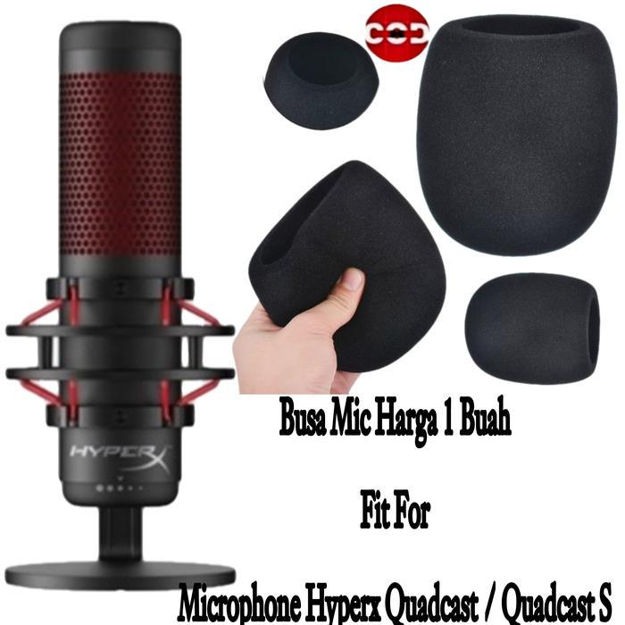 Busa Mic Hyperx Hyper x QuadCast S USB Condenser Gaming Microphone - Hitam 1pc