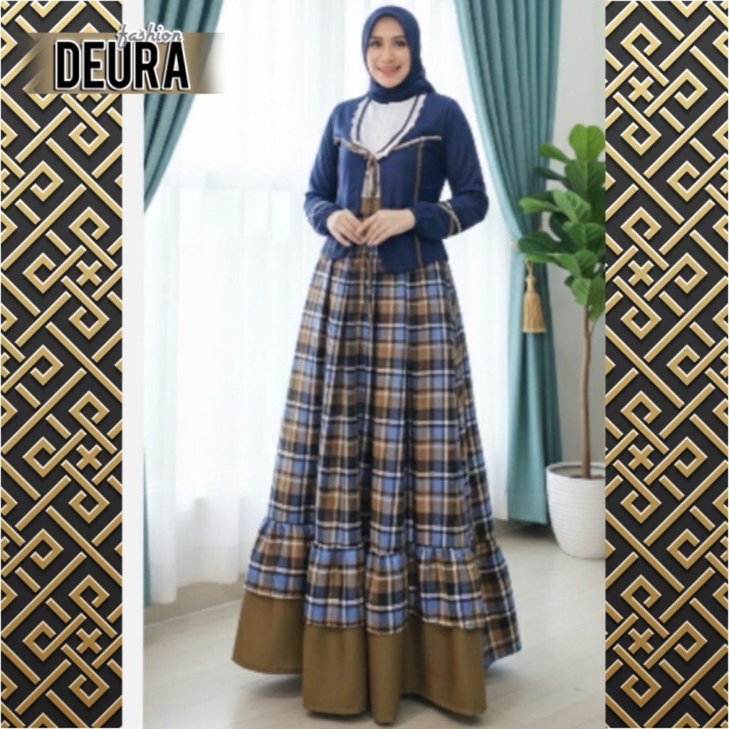DEURA FASHION - Set Gamis Lebaran Deura SD-477 / Gamis Deura Terbaru / Gamis Deura Original