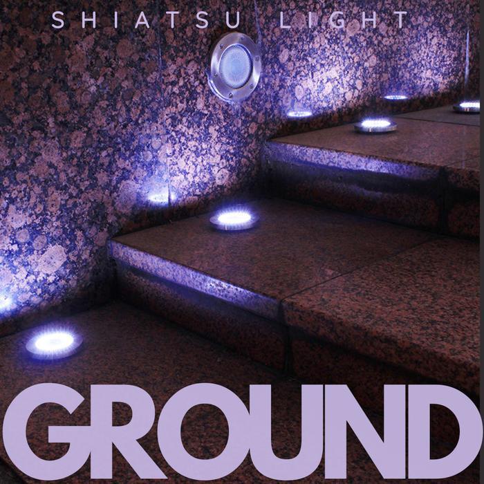 GROUND Lampu Lantai LED Ground Tanam Tangga Outdoor Downlight Tanam 8 LED Solar Waterproof - Cool Wh