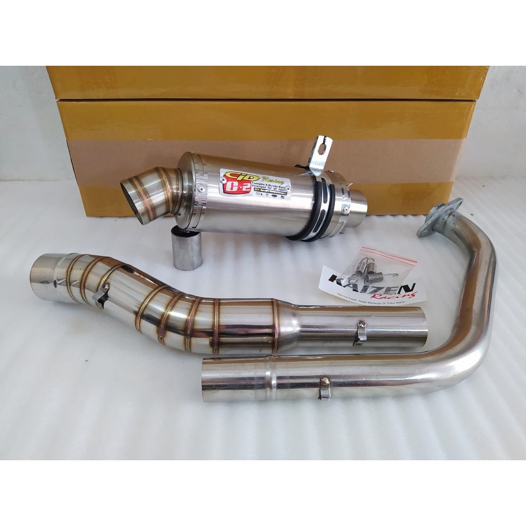 Kenalpot CLD C2 Knalpot Racing R15 VVA V2 V3 V4 M Vixion NVA NVL new old MT15 Byson Xabre 150 Satria