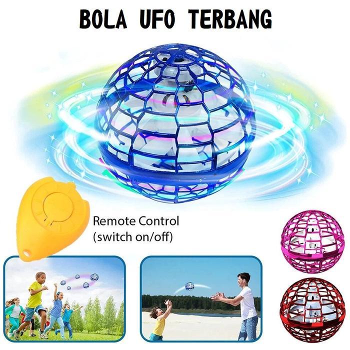 SPEEDRC Bola Terbang UFO Mainan Bola UFO Terbang Dengan Lampu LED Drone