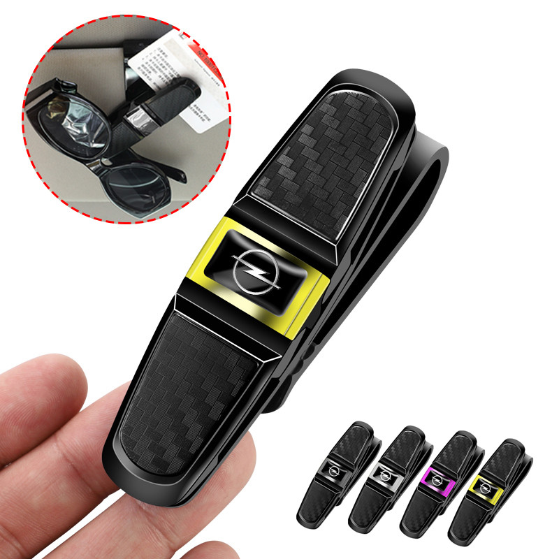 1Pcs Car Sun Visor Sunglasses Ticket Card Clamp Auto Interior Accessories For Opel Astra Corsa ignia