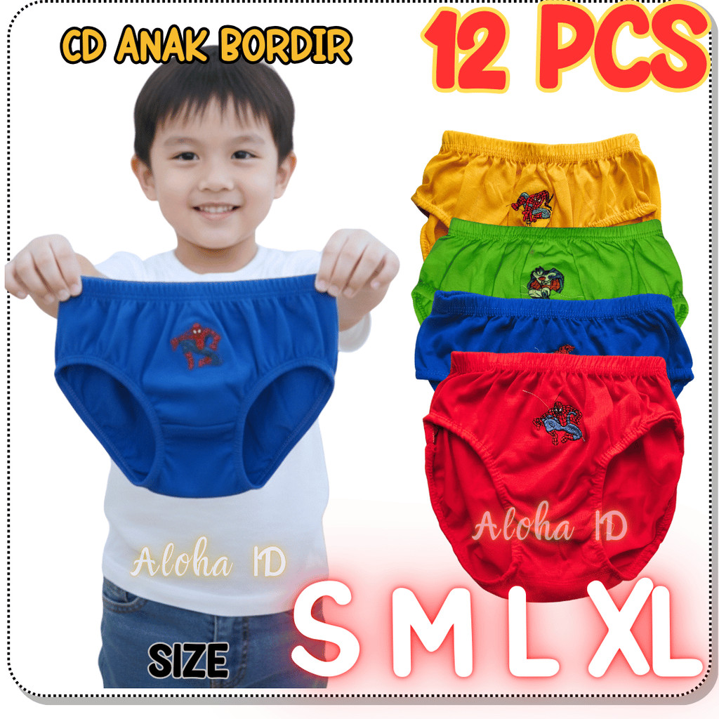 Bundling Mantap 12 Pcs CD Anak Cowok Bordir Katun Awet HALUS ADEM