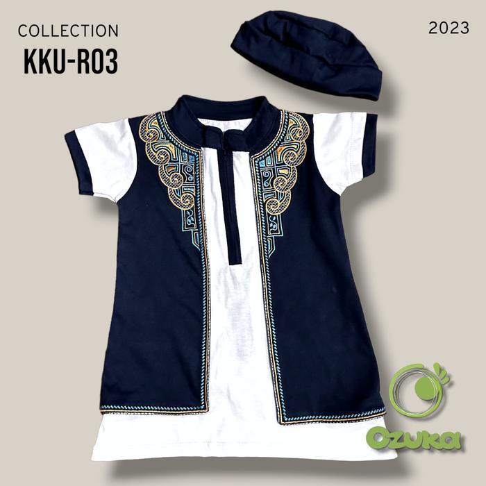 Baju Muslim Model Gamis Koko Jubah Rompi Bayi Laki-Laki Ozuka Turki Pakistan 0 6 12 Bulan Bordir Pec