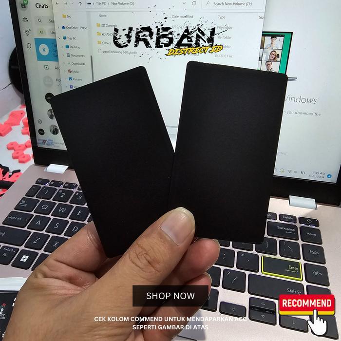 HOT PRODUK URB Project Acrylic Polos Panel R233 R234 R150 R200 - 3D Black Doff Terlaris