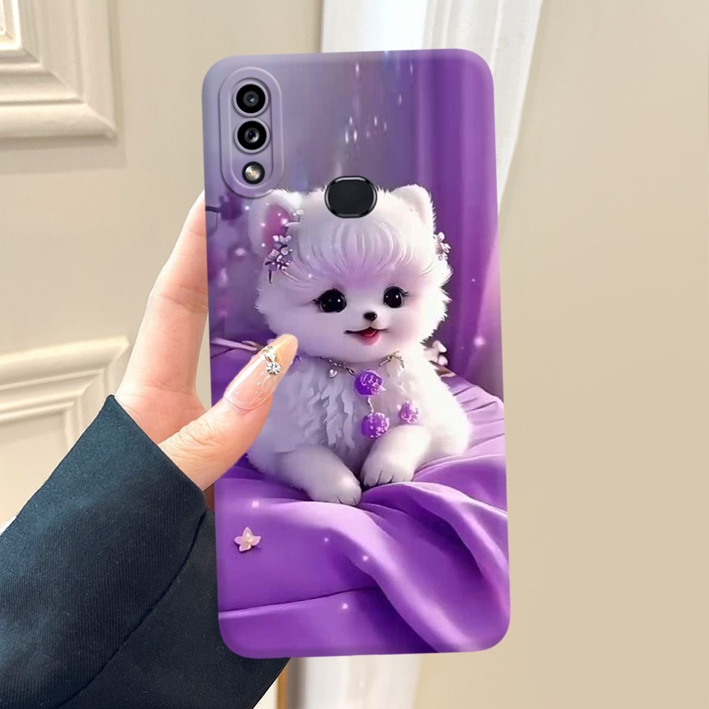 Premium Casing Hp Untuk SAMSUNG GALAXY A10S - Desain DOG KUCING CUTE LUCU - Case Silikon Softcase Tr