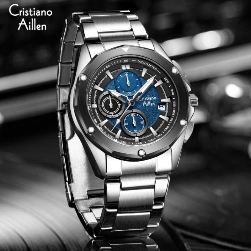 BUY 1 GET 1JAM TANGAN PRIA CRISTIANO AILLEN ORIGINAL 8899