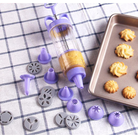 Cetakan Kue Kering Biskuit Fondant Motif Bunga Alat Hias Kue Cake Decoration Set 19 in 1