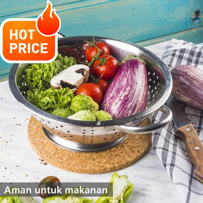 TERLARIS Sangku Nasi / ceting nasi Stainless Steel 24 Cm ROSH / Tempat nasi Stainles Stell tanpa tut