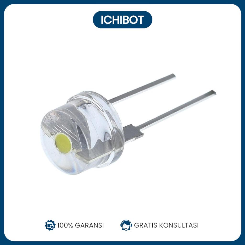LED 8MM Super Bright Strawhat Light Emitting Diode PUTIH WARM