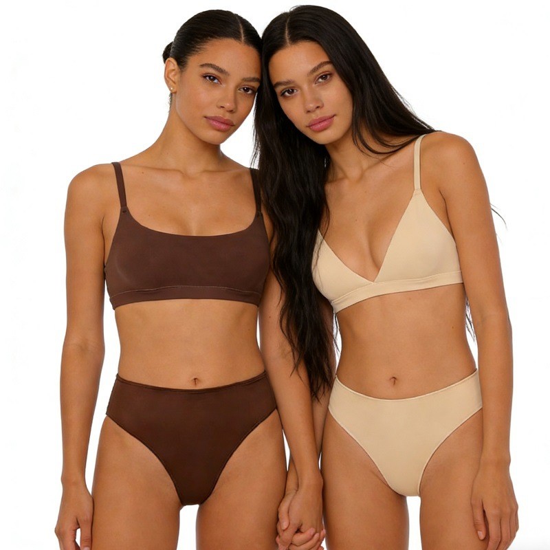 Awan Lembut Bra cup segitiga Prancis, tipis, tanpa jahitan, tanpa tali, tanpa kawat, bra nyaman.