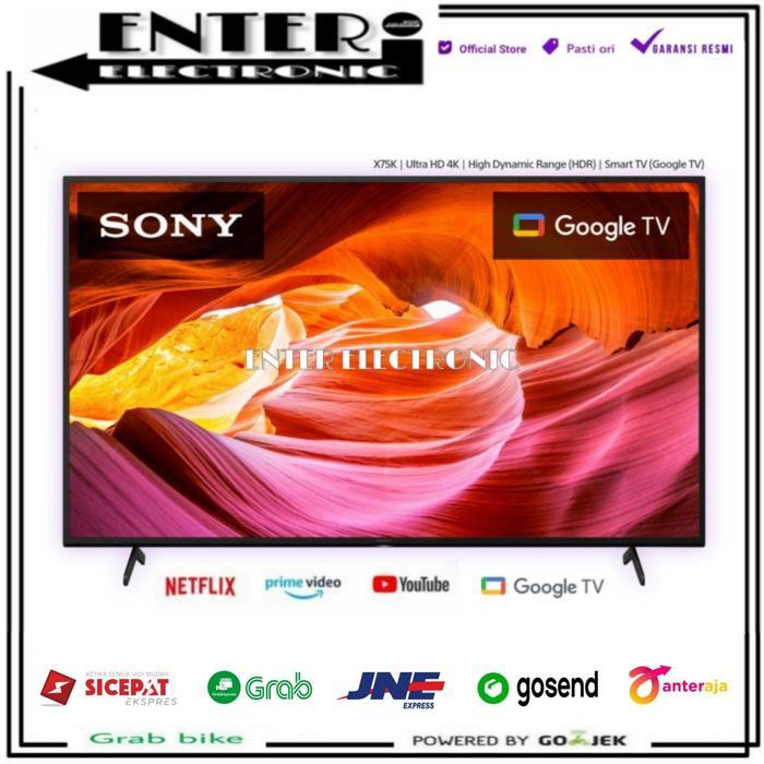 PROMO DISCON CUCI GUDANG SONY KD65X75K - SMART ANDROID TV 65 INCH 4K GOOGLE TV KD 65X75 65X75K