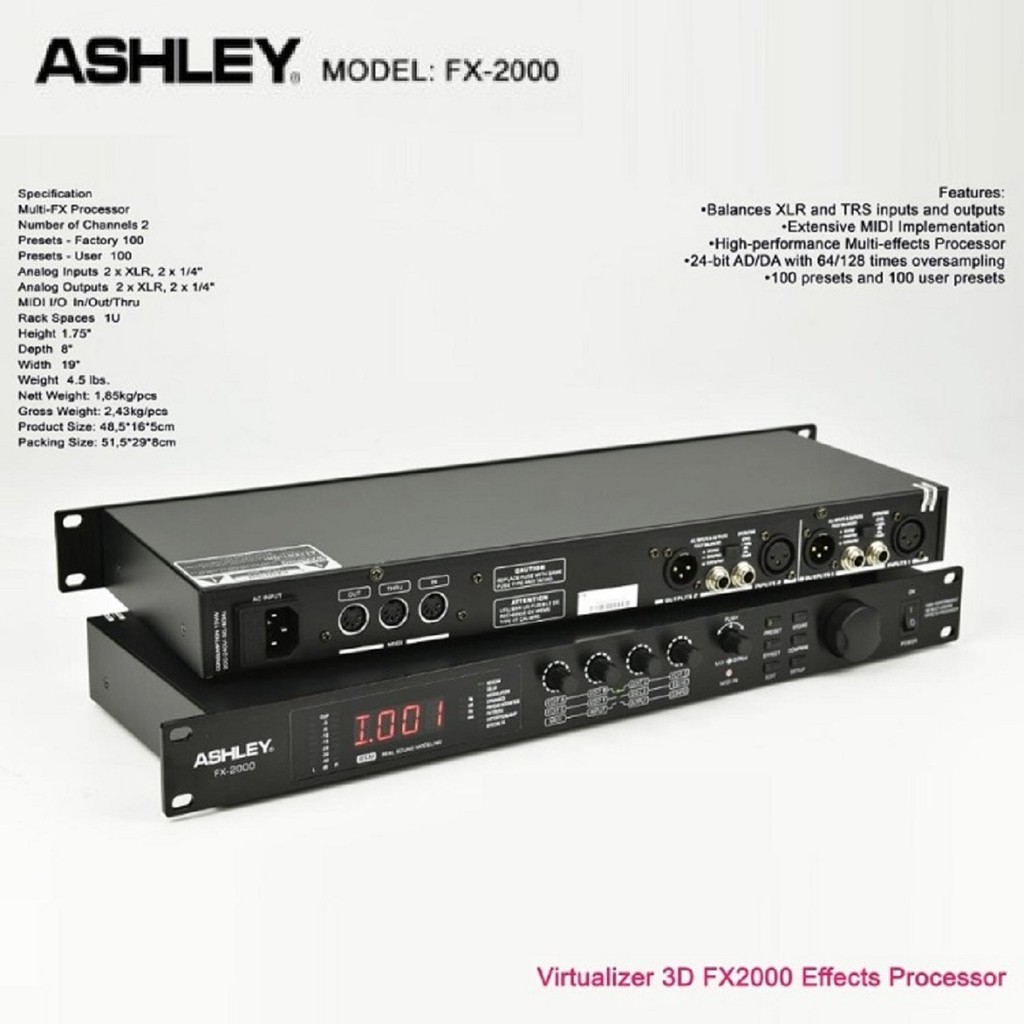 Effect Processor Ashley FX 2000 Original