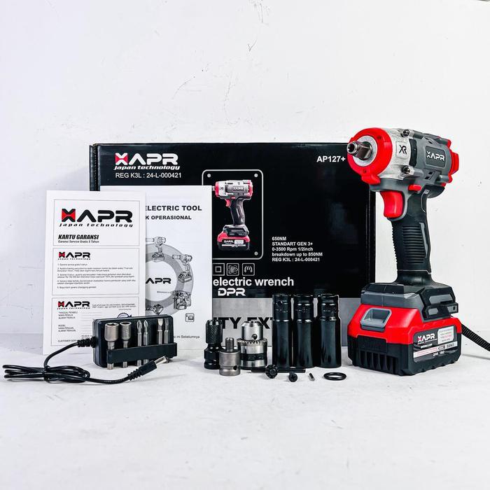 ap127+ promax px-127ap APR IMPACT WRENCH 1BATRE 650nm impact 1 set komplit Impact Wrench APR Japan A