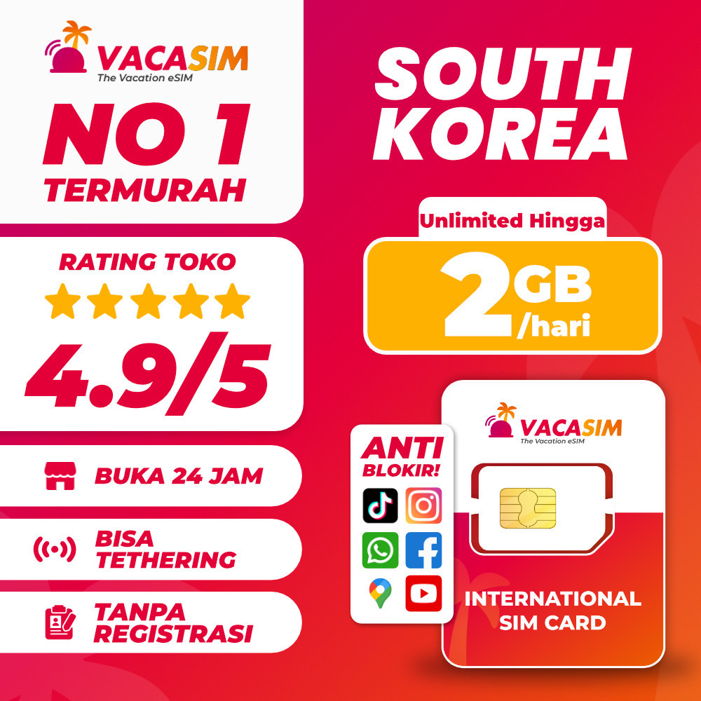 Sim Card Travel South Korea Unlimited | Simcard Internet Korea Selatan | Sim Card Roaming