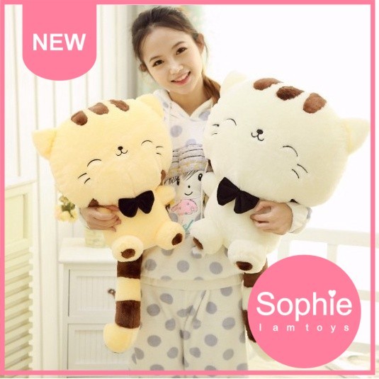 Boneka Kucing Jumbo Cat Lucky Keberuntungan Import Bahan Halus dan Lembut Sophie Toys