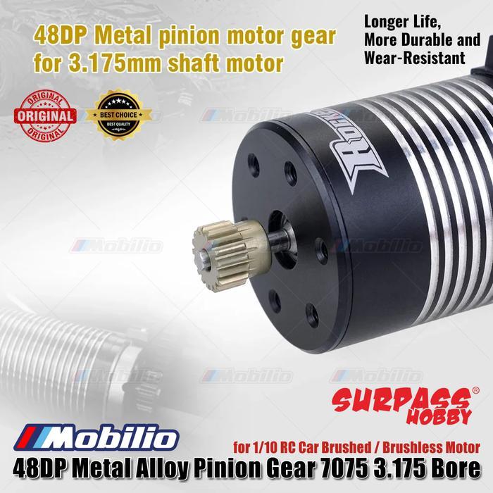 Metal Pinion Motor Gear Surpass Rocket 48 DP 3.175 mm Shaft 13T - 25T - 19T