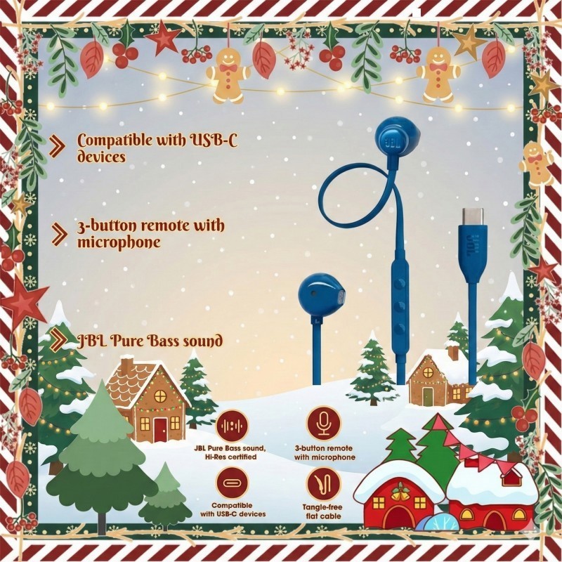 JBL Tune 305C Headset Earphone USB-C Super Bass