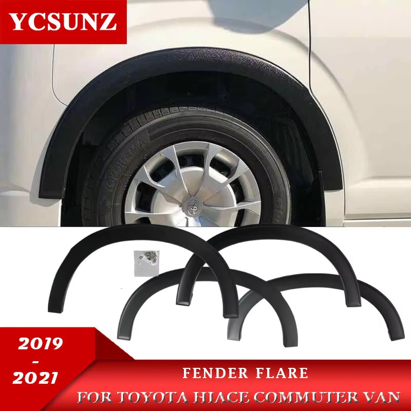 Pelindung lumpur roda 3 inci untuk Toyota Hiace Commuter 2019 2020 2021 2022 2023 Aksesoris Mobil