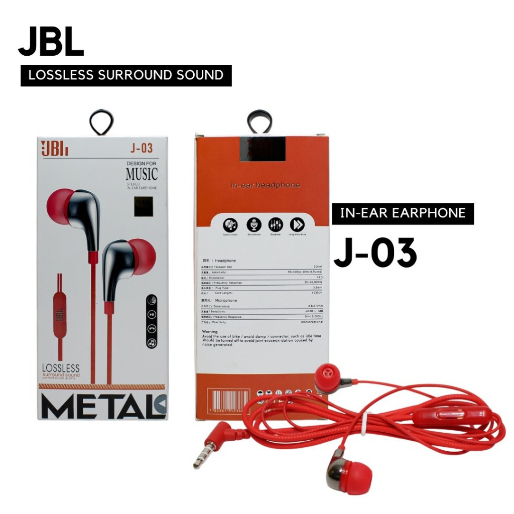 [Kita] Hf Handsfree Headset JBL J-03 Big Bass Suara Bagus