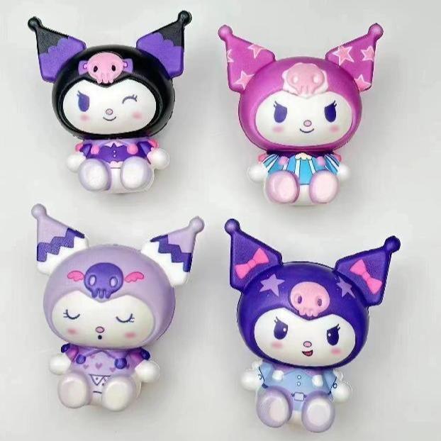 PROMO 2PCS Mainan Pop it Squishy Karet Silikon / Mainan Lucu Remasan kartun Toys - 2PCS SQUISHY KURO