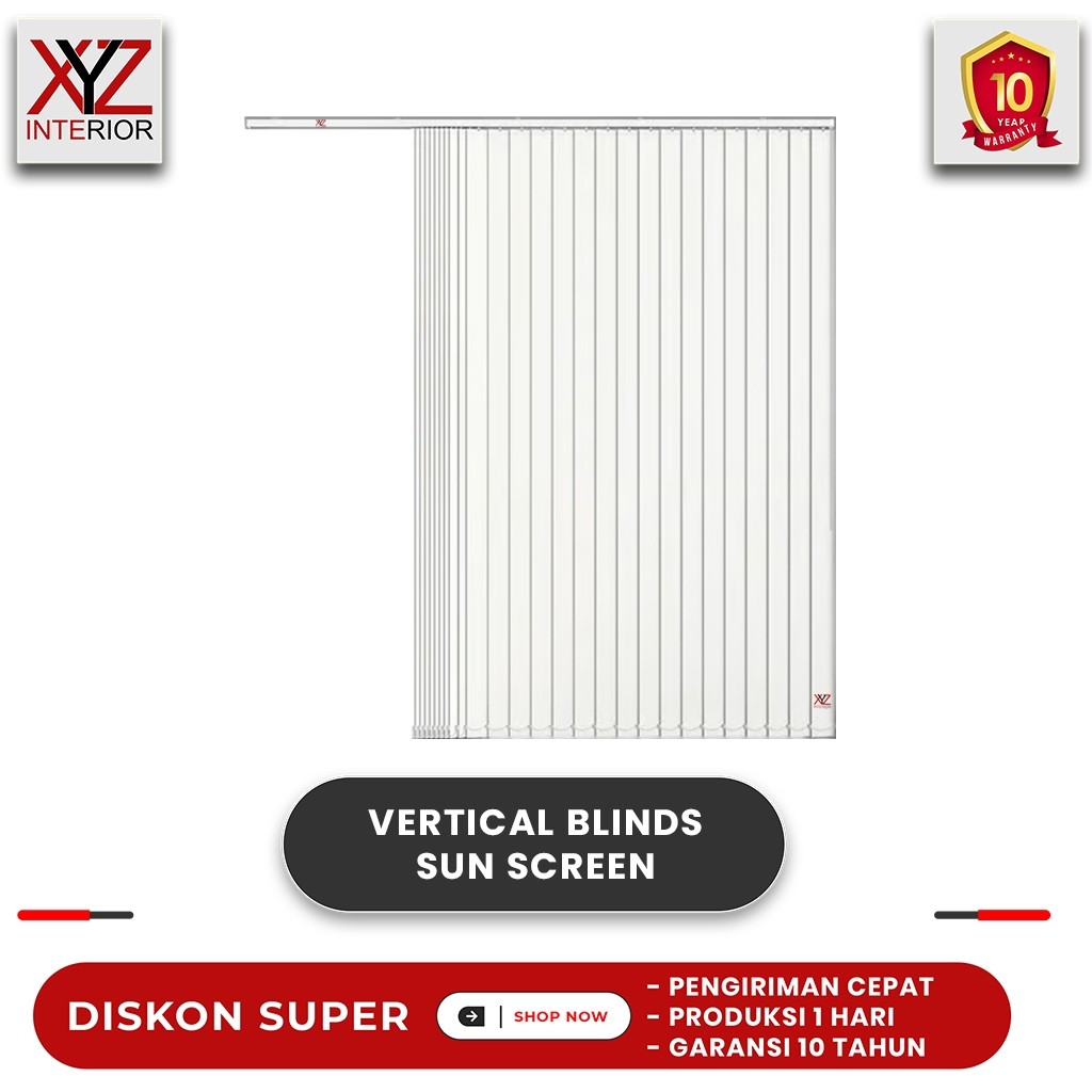 Bcw Vertical Blind Sunscreen - Tirai Gulung - Tirai Lipat - Ukuran Custom
