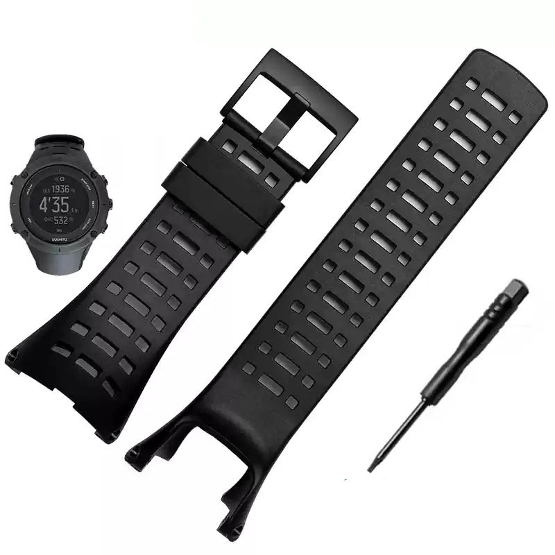 Wat Accessories Rubber Silicone Strap For Suunto Ambit 3 Peak - Ambit 2 Buckle Rubber Watbands Silic