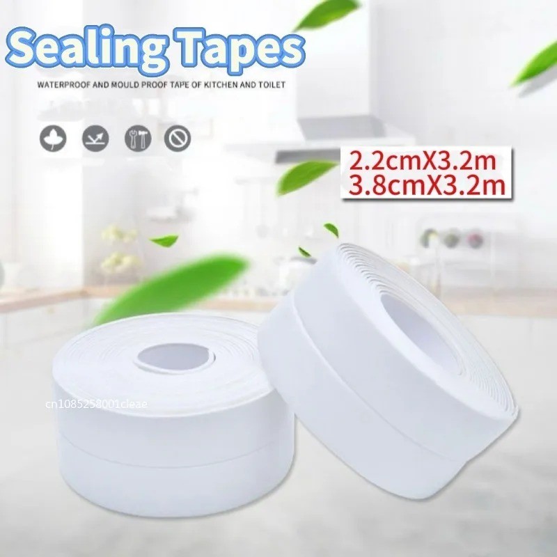Anti-mildew Waterproof Tape 3.2M Kiten Sink Door Window Caulk Tapes Bathroom Corner Line Seal Strip 