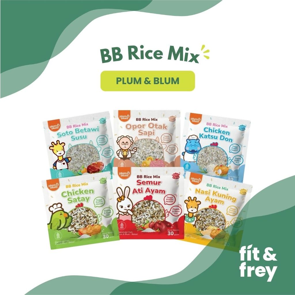 PLUM & BLUM BB Rice Mix Travel Size 30g - Beras Mpasi Siap Masak No Msg