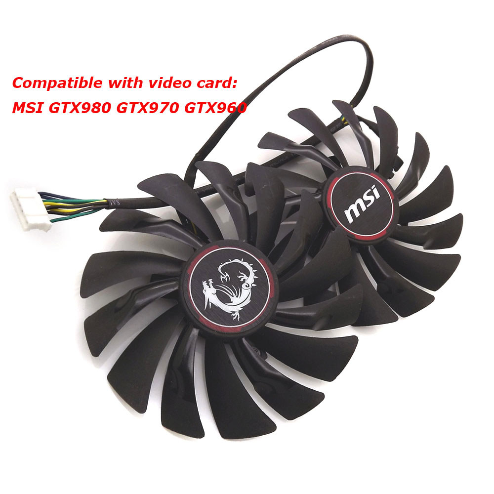 2Pcs/Set PLD10010S12HH,VGA Cooler,Video Card Fan,For MSI GTX 970 GAMING,For MSI GTX980 GAMING,VGA Gr