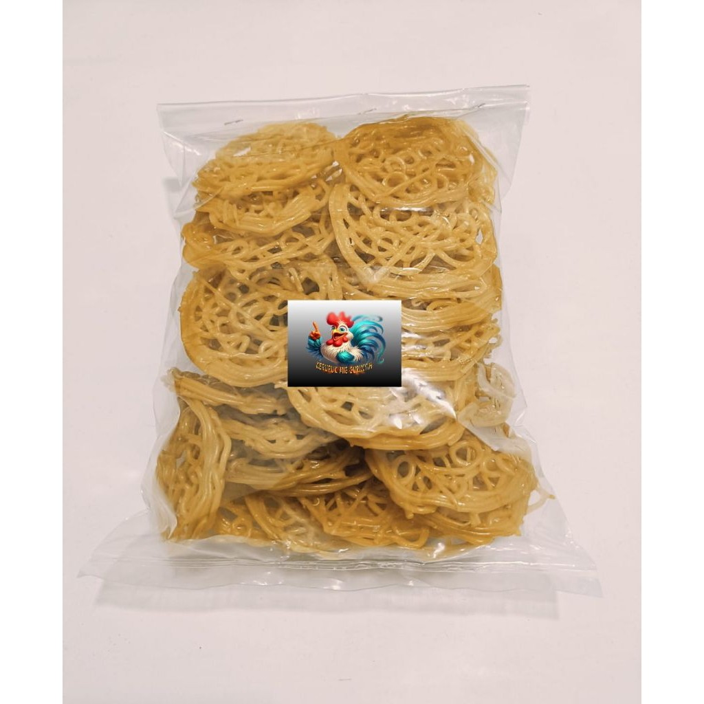 Kerupuk Mie Kuning Mentah Ukuran Sedang / Kerupuk Mie Mentah / Kerupuk Kuning Siap Goreng