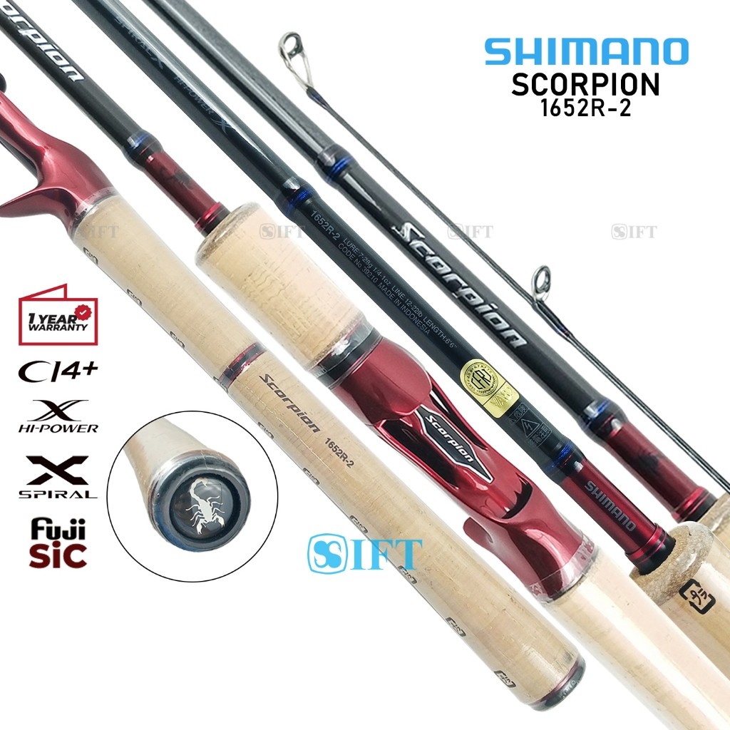 Joran BC SHIMANO SCORPION | Fuji SiC CI4+ Hi-PowerX Spiral-X | Baitcasting Sungai Muara Laut | Garan