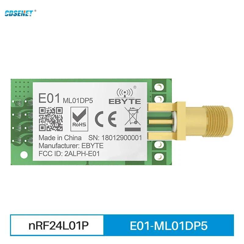 nRF24L01 PA LNA 2.4GHz Wireless RF Module IoT SPI Transmitter CDSENET E01-ML01DP5 20dbm Long Range 2