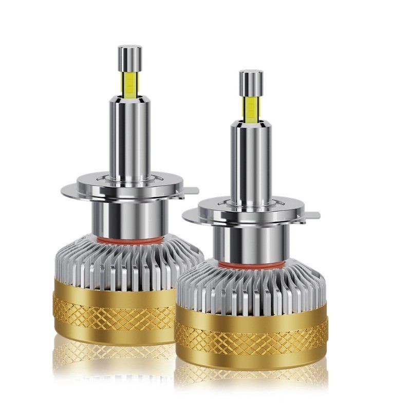 2PCS 4sided 360° illuminated LED car lights R8 car LED headlights H7 H4 H1 headlights 12V 130W 20000