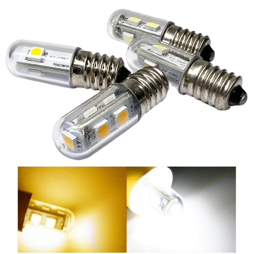 Lampu LED Mini E14 untuk Kulkas SMD5050 0.5W 1W Lampu Kulkas, Oven Microwave, Range Hood, Meja Malam