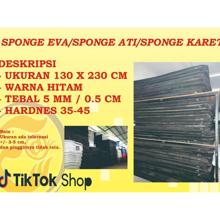 SPON EVA KARET ATI TEBAL 5 MM HITAM