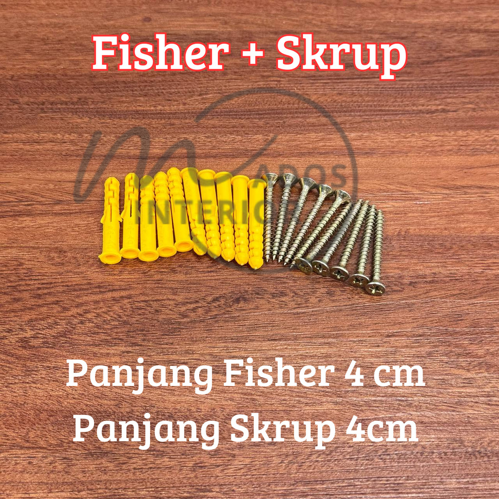 Skrup Baut + Fisher Panjang 4cm