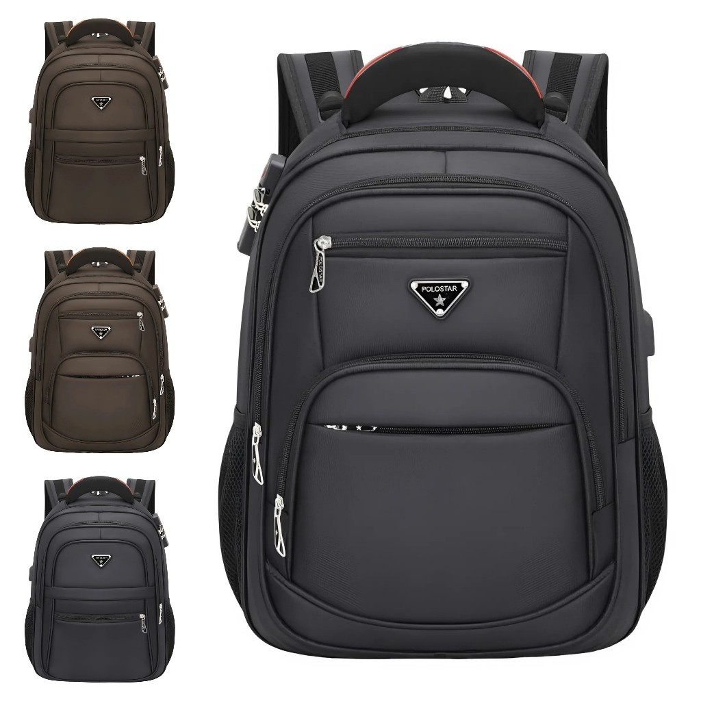 Polo Star Tas Ransel Sekolah Anti Air Tas Kerja Full Fitur
