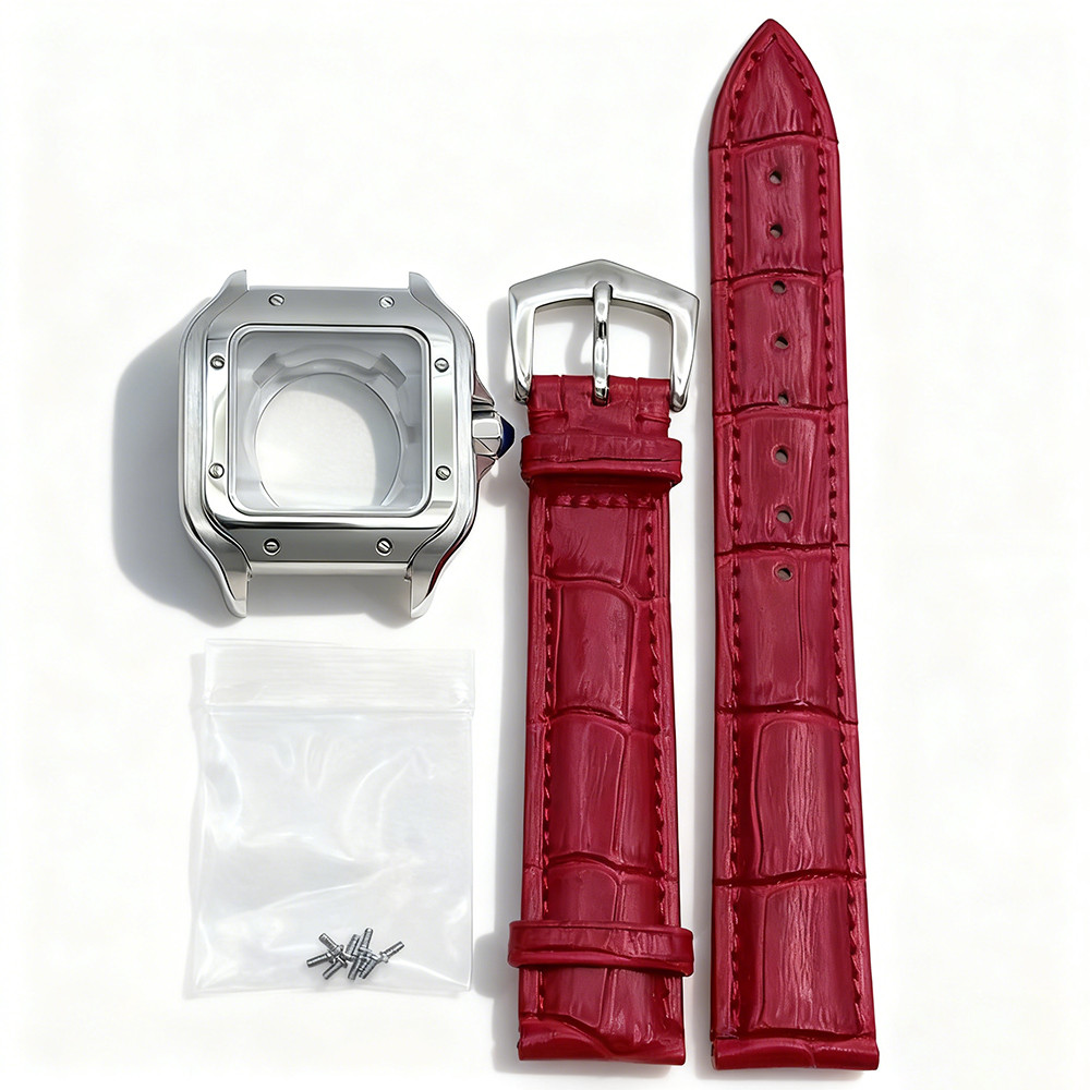 33.5mm Lady's Square Watch Case Fit 23.5mm Dial Sword Shape Hands For Women NH05/06 Santos Cartier A