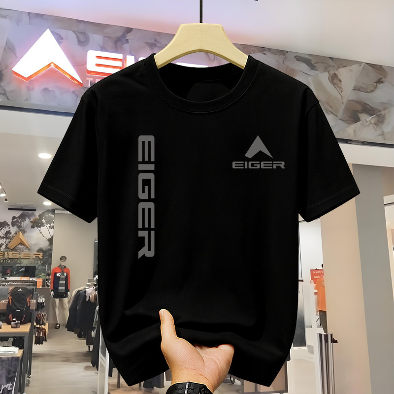 Kaos EIGER Original Pria Wanita Lengan Pendek – T Shirt Eiger Unisex Cotton Adem Nyaman Harian