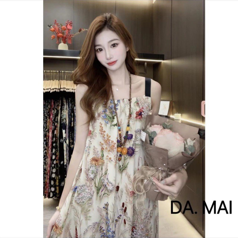 [Pakaian Ratu] Rok rok panjang gaun wanita gaun bertali fashion gaun perancis untuk tidur lebih