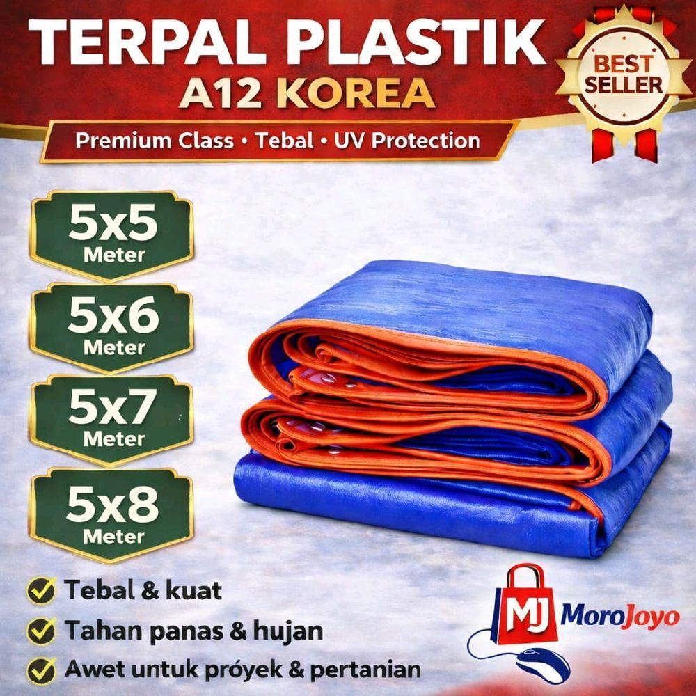 Terpal plastik Korea A12 Biru Oren 5x5 5x6 5x7 5x8 5x9 terpal tenda terpal murah Terpal truck terpal